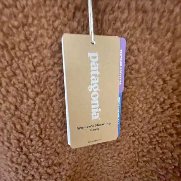 NEW Patagonia Women's Shearling Fleece Crew Top Sweatshirt Size XL Brown NWT - Picture 4 of 10
